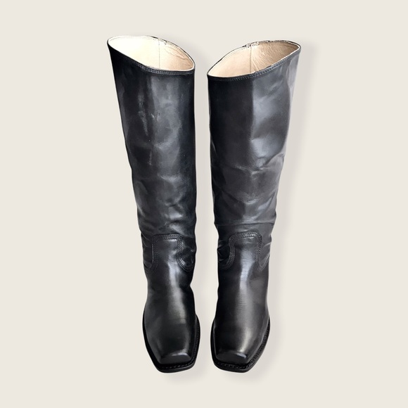 Frye 150th Anniversary Cavalry 12L Black Leather Casual Vintage Tall WesternBoot - Picture 8 of 15